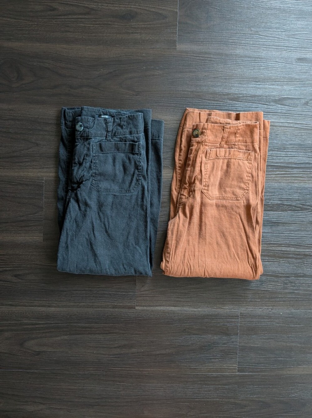 Anthropologie Meave Colette Linen Pants Wide Leg High Rise Boho (2 Pcs) 28